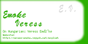 emoke veress business card